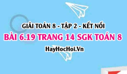 Bài 6.19 trang 14 Toán 8 Tập 2 Kết nối tri thức